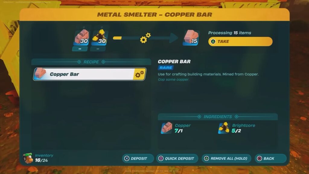 LEGO Fortnite: How to Get Copper Bars 5